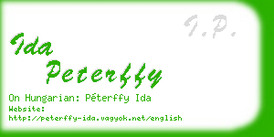 ida peterffy business card